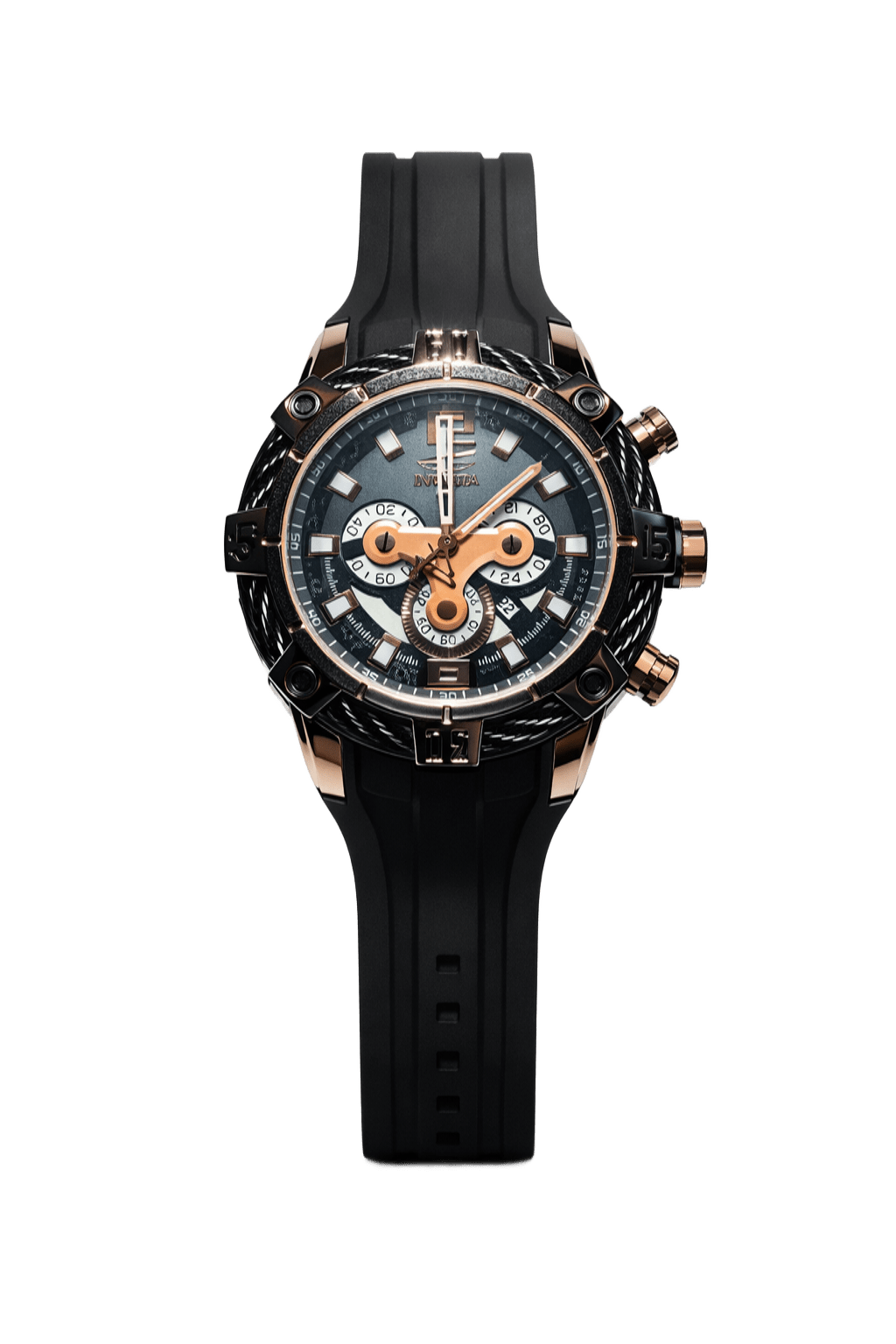 Reloj automatico moderno negro
