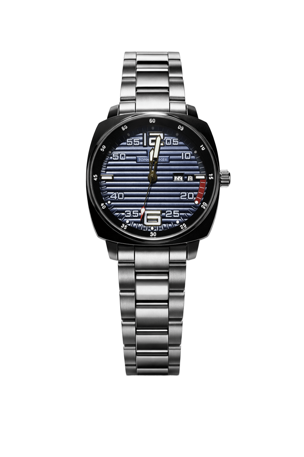 Reloj automatico clasico cara azul